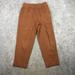 Madewell Pants & Jumpsuits | Madewell Pants S Pull On High Rise Straight Crop Brown Elastic Waist Pockets | Color: Brown | Size: S