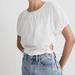 Madewell Tops | Madewell Poplin Puff Sleeve Crop Top White Side Cut-Out 100% Cotton Women’s Xs | Color: White | Size: Xs