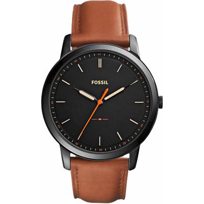Quarzuhr FOSSIL "MINIMALIST 3H", braun (cognacfarben, schwarz), Armbanduhren, Herren, Armbanduhr, Herrenuhr, Lederarmband, analog Image