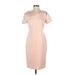 Calvin Klein Casual Dress - Sheath: Tan Solid Dresses - Women's Size 4