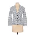 J.Crew Blazer Jacket: White Stripes Jackets & Outerwear - Women's Size X-Small