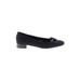 Salvatore Ferragamo Flats: Black Solid Shoes - Women's Size 11 - Almond Toe