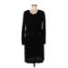 AB Studio Casual Dress - Sweater Dress: Black Dresses - Women's Size Large