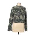 Textile by Elizabeth and James Denim Jacket: Short Green Camo Jackets & Outerwear - Women's Size Medium