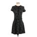 Comptoir des Cotonniers Casual Dress: Black Leopard Print Dresses - Women's Size Small