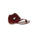 Cydwoq Sandals: Burgundy Solid Shoes - Women's Size 36 - Open Toe