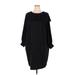 ELOQUII Casual Dress - Shift: Black Solid Dresses - Women's Size 18 Plus