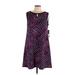 GNW Casual Dress - A-Line Keyhole Sleeveless: Purple Dresses - New - Women's Size Large