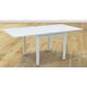 Table de salle à manger extensible rectangulaire coloris blanc - longueur 90-180 x profondeur 90 x