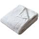 Plaid azura effet fourrure et flanelle - Dimensions : Longueur 220 cm x Largeur 180 cm. - Blanc