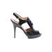 Longchamp Heels: Slingback Stiletto Chic Black Solid Shoes - Women's Size 38.5 - Peep Toe
