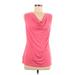 Ann Taylor Sleeveless Top Pink Solid Cowl Neck Tops - Women's Size Medium