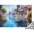 Wooden Puzzle Venice Canal View Puzzle 1000 Piece Jigsaw Puzzles for Adults Adolescent Puzzle for Adults Premium Wooden Gifts Christmas 1000pcs (75x50cm)