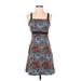 Soybu Casual Dress - A-Line: Purple Print Dresses - Women's Size X-Small