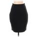 H&M Casual Pencil Skirt Knee Length: Black Print Bottoms - Women's Size 2