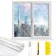 0.05mm Clear Security and Safety Window Film, PET Shatterproof Film for Glass Windows, Anti Shatter Glass Protective Film Windshield Protective Film for Home and Office, 30in x 6.5ft