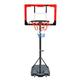 G GX9 Portable Basketball Hoop with 33" Shatterproof PC Backboard,Tool-Free Height Adjustment 4.9-8.5 ft,Basketball Goal with Sturdy Base for Outdoor,Garage, Backyard(Red)