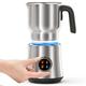 Detachable Milk Frother Electric 4-in-1,Rotating Knob LCD Automatic Milk Frothers 304-Stainless-Steel, 500ML Milk Steamer Hot Chocolate & Milk Warmer,Hot & Cold Milk Foamer for Coffee Cappuccino,Latte
