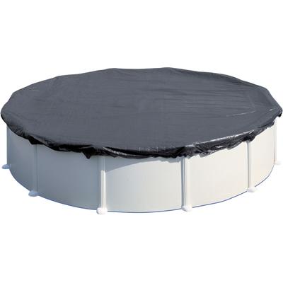 Pool-Abdeckplane GRE "Winterabdeckplane", grau, B:480cm L:480cm, Polyvinylchlorid (PVC), Planen, für Stahlwandpools