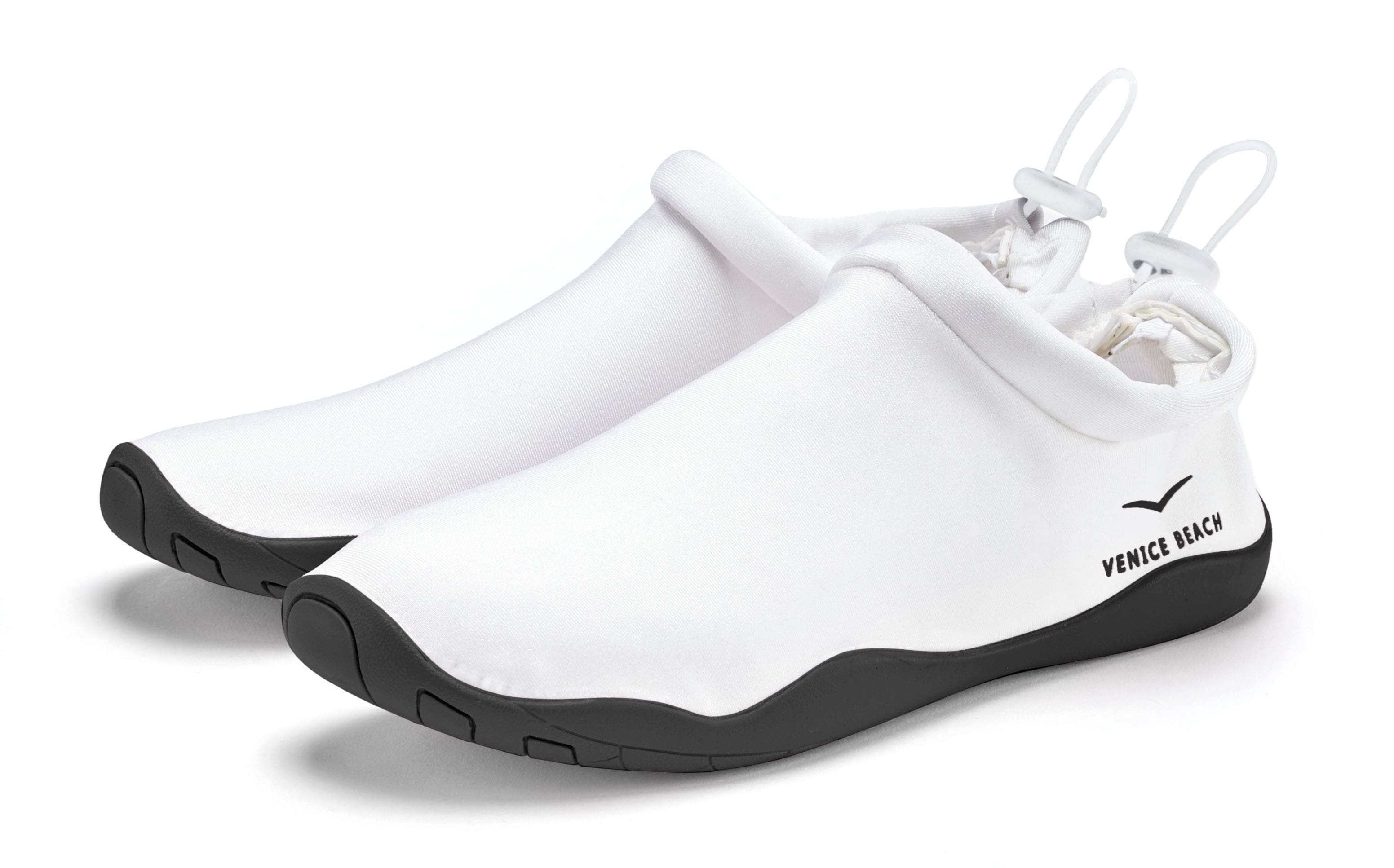 Aquaschuh VENICE BEACH, Damen, Gr. 41, schwarz-weiß (weiß, schwarz), Obermaterial: 80% Neopren, 20% Textilmaterial. Decksohle: 100% Textilmaterial. Futter: 100% Textilmaterial. Laufsohle: 100% Synthetik, kontrastfarbene Details, Schuhe, Badeschuh,...