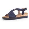 Sandalette GABOR "GENUA", Damen, Gr. 41, blau (dunkelblau), Nubukleder, klassisch, Schuhe, Sommerschuh, Sandale, Keilabsatz, mit verstellbarem Fersenriemchen