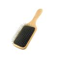 Wooden Massage Hair Brush Metal Bristles With Cushion Best Wooden Detangler that Can be used with Blow Drying and Straightening (#4)