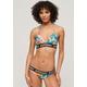 Triangel-Bikini-Top SUPERDRY "LOGO TRIANGLE BIKINI TOP" Gr. M, N-Gr, blau (bali blue anemone) Damen Bikini-Oberteile Ocean Blue