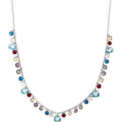 Kette mit Anhänger FIRETTI "Schmuck Geschenk Silber 925 Halsschmuck Halskette Herz", bunt (silberfarben, türkis, kristallweiß, hellblau, rot, creme, violett, braun), Halsketten, Damen, Silber 925 (Sterlingsilber), L: 45cm B: 1,2mm, mit Zirkonia... Image