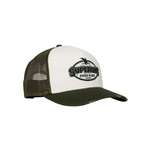 "Trucker Cap SUPERDRY ""MESH TRUCKER CAP"" Gr. 1, grün (army green) Damen Caps Trucker"