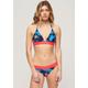 Triangel-Bikini-Top SUPERDRY "LOGO TRIANGLE BIKINI TOP" Gr. M, N-Gr, blau (navy paradise) Damen Bikini-Oberteile Ocean Blue