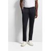 Chinohose BUGATTI, Herren, Gr. 32, Länge 32, blau (marine), 77% Polyester, 17% Viskose, 6% Elasthan, unifarben, casual, slim fit, Hosen, mit Kordelzug