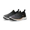 Slip-On Sneaker PUMA "SOFTRIDE REMI SLIP-ON KNIT WN'S", Gr. 42, schwarz (puma schwarz, puma gold, cool schwarz gray), Textil, sportlich, Schuhe