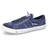 Slip-On Sneaker DOCKERS BY GERLI, Herren, Gr. 44, blau (navy), Textil, washed, casual, Schuhe, Freizeitschuh, Retro Sneaker, Fake Schnürung, in cooler Jeansoptik