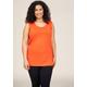 Longtop SANDGAARD Gr. 44, orange (chili orange) Damen Tops Longtops