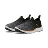 Slip-On Sneaker PUMA "SOFTRIDE REMI SLIP-ON KNIT WN'S", Gr. 39, schwarz (puma schwarz, puma gold, cool schwarz gray), Textil, sportlich, Schuhe