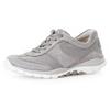 Keilsneaker GABOR ROLLINGSOFT, Damen, Gr. 42, grau, Textil, Veloursleder, sportlich, Schuhe, Freizeitschuh, Halbschuh, Schnürschuh mit OPTIFIT-Wechselfußbett