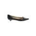 Terre Peck Flats: Slip-on Kitten Heel Work Black Solid Shoes - Women's Size 37 - Pointed Toe