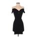 Better B Casual Dress - Mini Sweetheart Short sleeves: Black Print Dresses - Women's Size Small