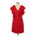 Gabrielle Union New York and Company Casual Dress: Red Dresses - Women's Size X-Small