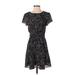 WAYF Casual Dress - A-Line: Black Paisley Dresses - Women's Size Small