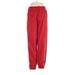 Adidas Track Pants - High Rise: Red Activewear - Women's Size Small