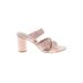 Mule/Clog: Slide Chunky Heel Casual Pink Shoes - Women's Size 7 - Open Toe