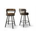 Tempo Furniture Akron Swivel 26" Counterstools/30" Barstools Palladium Gray Powder Coat Finish (Set of 2) by Furnish Theory