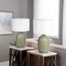 Sagebrook Home Textured Modern 19"H Ceramic Cylinder Mesh Table Lamp, Set Of 2 - 11" x 11" x 19"
