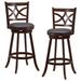 Costway 2PCS 24/30-inch Bar Stools 360° Swivel Bar Chairs with PVC