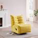 Lazy Chair，Rotatable Modern Lounge with a Side Pocket, Leisure Upholstered Sofa Chair , Reading Chair for Small Space