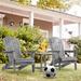 Set of 2 Wooden Outdoor Folding Adirondack Chair
