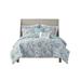 Gracie Mills Rice Coastal Bliss 5-Piece Seersucker Comforter Ensemble with Coordinating Throw Pillows