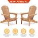 Set of 2 Wooden Outdoor Folding Adirondack Chair