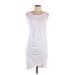 Treasure & Bond Casual Dress - Bodycon Scoop Neck Sleeveless: White Print Dresses - Women's Size Large